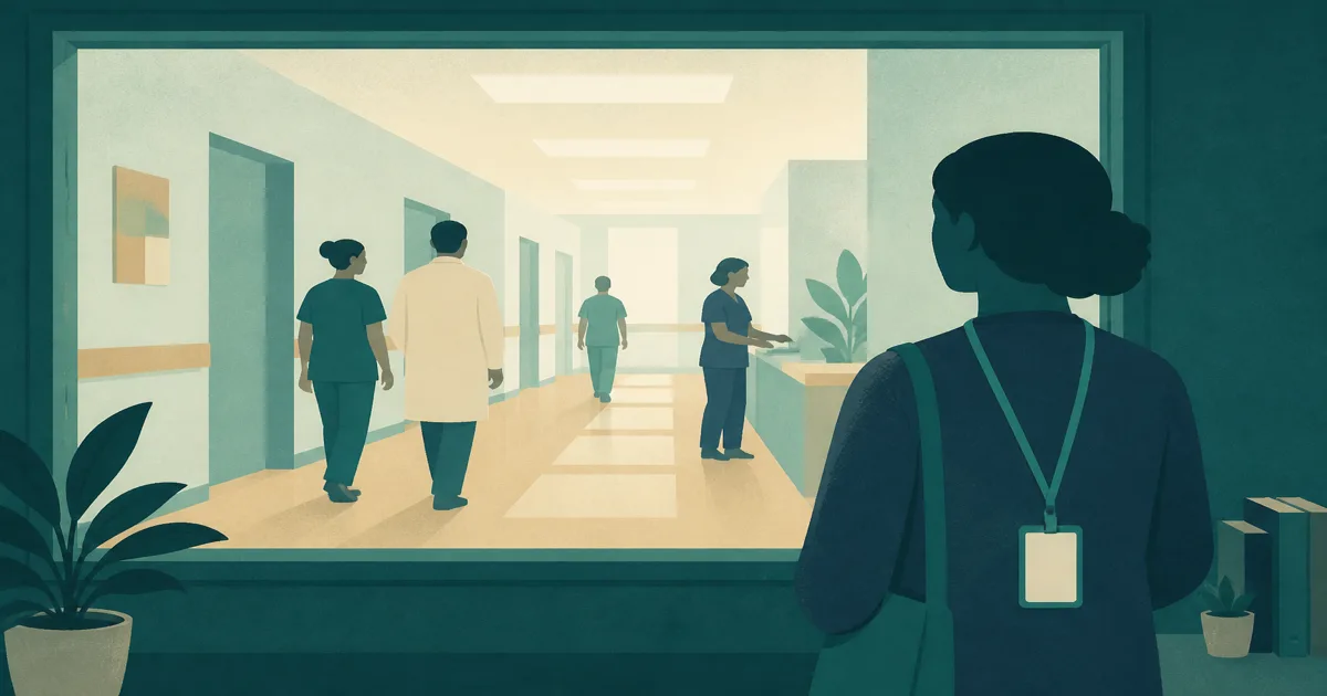 Doctor and student on a hospital ward during a clinical attachment